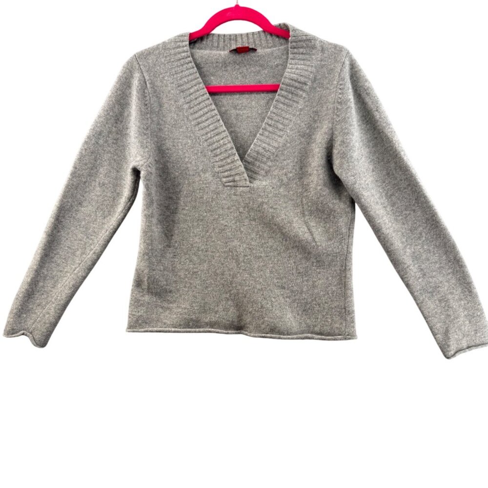Sundance 100% Lambswool Sweater V Neck Gray Size Large - Picture 1 of 8